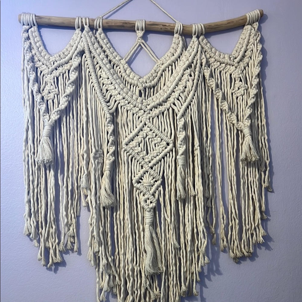 Handcrafted Macramé Wall Hanging in Natural Beige